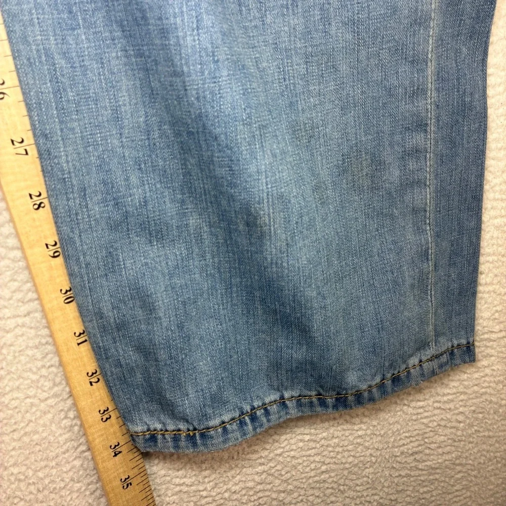 Levis 569 Loose Straight Jeans Men 38x34 Blue Faded Skater Baggy Whiskered